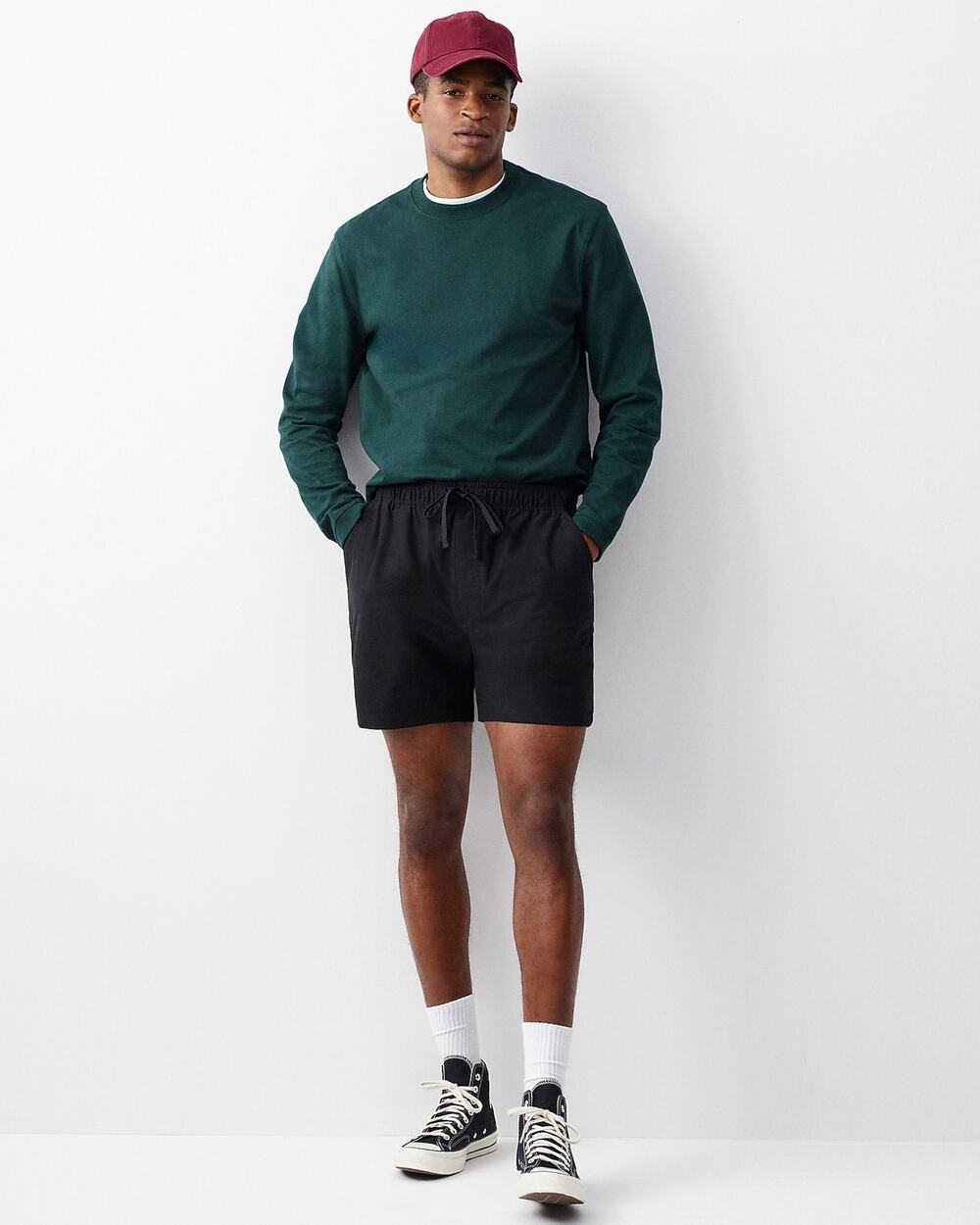 J.Crew Mens 5" Everyday tech drawstring short Black Size S NWT
